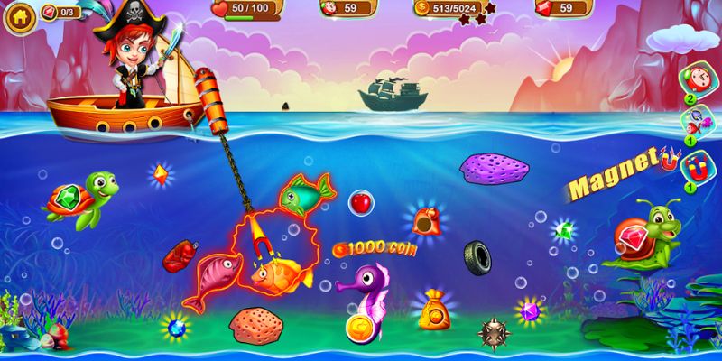 Phòng chơi Crazy Fishing đa dạng